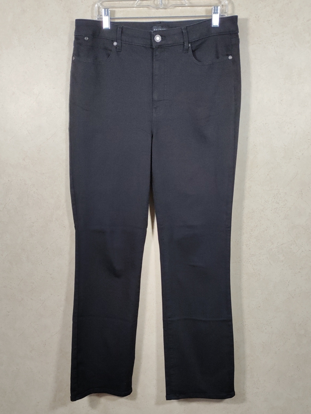 I36-0-188-139 Talbots Black Barely Boot Jeans 12